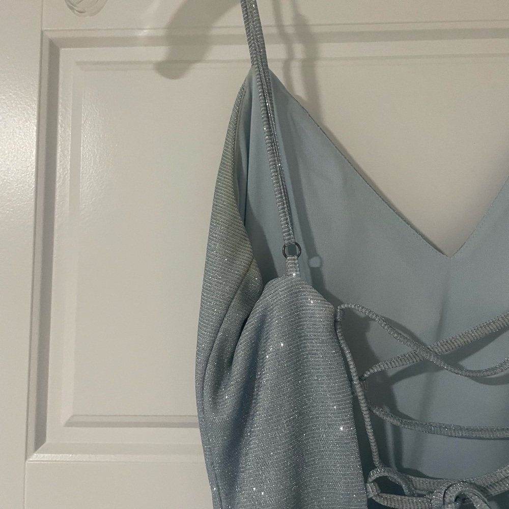 Light blue sparkle prom dress - Picture 5 of 9